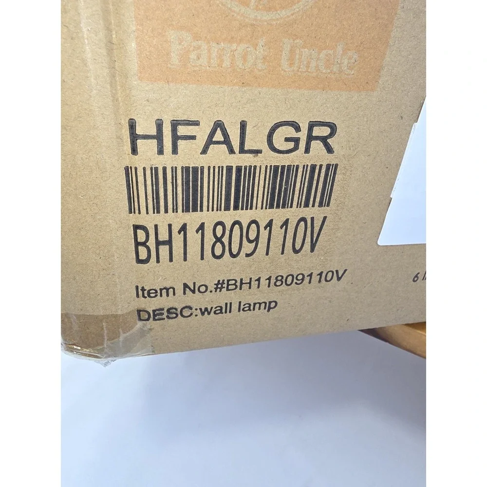 Parrot Uncle HFALGR BH11809110V Wall Lamp / Sconce Brass Gold Brand New In Box!